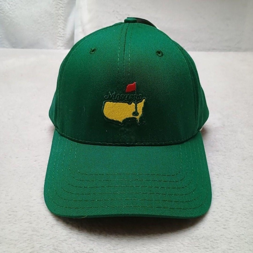 Masters Golf Hat Cap Strap Back Mens Green American Needle Cotton Twill Augusta